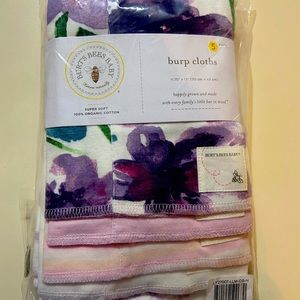 Burt's Bees Baby - Burp Cloths, 5-Pack 100% Organic Cotton Burp Cloths